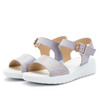 Simple and Versatile Non-slip Wear-resistant Casual Sandals for Girls (Color:Purple Size:34)