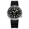 addies MY-H5 Waterproof Luminous Automatic Mechanical Watch Silicone Strap Watch for Men, Waterproof Depth: 300m(Black)