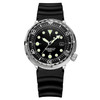 addies MY-H5 Waterproof Luminous Automatic Mechanical Watch Silicone Strap Watch for Men, Waterproof Depth: 300m(Black)