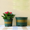 2 Gallon Flower Pots Plant Nursery Pots Plastic Pots Creative Gallons Pots with Tray,Size:21.5*21*21cm