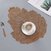 2 PCS Leaf PVC Heat Resistant Placemat Drink Glass Coaster, Size: 37x47cm(Bronze)