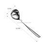 Stainless Steel Long Handle Household Hanging Wall Drinking Soup Spoon, Style:Colander