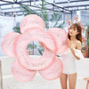 Inflatable Sequin Flower ShapeSwim Ring Adult Buoy Mount Floating Row, Diameter:140cm(Pink)