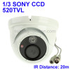 1 / 3 SONY 520TVL Color Dome CCD Camera, IR Distance: 20m (Size: 117 x 117 x 95mm)