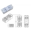 10 PCS Fast Terminal Block 2P Dual Pressing Terminal Connector Spring-Type Un-Lock Screw Connector, Specification: 928-M2 White Narrow