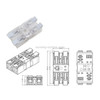 10 PCS Fast Terminal Block 2P Dual Pressing Terminal Connector Spring-Type Un-Lock Screw Connector, Specification: 928-2 Transparent Wide