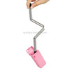 Foldable Collapsible Reusable Stainless Portable Straw Outdoor Household Drinking Tool,Length: 23cm(Dark pink)