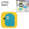 2 PCS Creative Cartoon Insulation Pad Home Dining Mat Coaster Silicone Anti-scalding Bowl Mat, Size:L(Birdie)