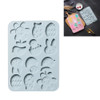 4 PCS Cartoon Farm Style 12 Grid Silicone Ice Cube Chocolate Cake Mould DIY Biscuit Candy Epoxy Baking Mould(Blue)