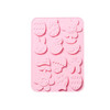 4 PCS Cartoon Farm Style 12 Grid Silicone Ice Cube Chocolate Cake Mould DIY Biscuit Candy Epoxy Baking Mould(Pink)