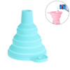 Silicone Colander Mini Foldable Funnels Hopper(Blue)