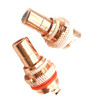 4 PCS / 2 Pairs CMC Copper RCA Female Audio Power Amplifier AV Audio Lotus Socket Terminal(Copper Plated)