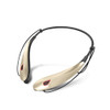 Large Capacity Battery Handsfree Sport Wireless Bluetooth Stereo Earphones with Mic(Gold Red)