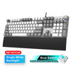 AULA F2088 PBT Keycap 108 Keys White Backlight Mechanical Blue Switch Wired Gaming Keyboard(Black White)