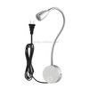 3W Silver Shell Flexible Goose Neck White Light LED Reading Lamp Light , 160 LM 3000-3200K Wall Mount Light Wall Sconce Lamp, Got the CE / FCC Certification, Goose Neck Length: 30cm, US/EU Plug, Default Delivery US Plug