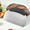 4 PCS Stainless Steel Noodle Cutter Rice Flour Scraper Dough Cutting Knife(Black)