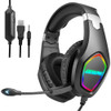 J20 PC Computer E-sports Gaming RGB Light Wired Headset with Microphone (Black)