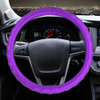 Universal Car Wave Matte Leather + Cotton Steering Wheel Cover, Diameter: 38cm(Purple)