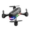 LSRC Rainbow Light 2.4GHz RC Mini Drone Toys Gift, Single Lens 480P (Black)