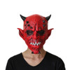 Halloween Party Haunted House Bar Hell Ox Horn Monster Horror Headgear Latex Mask