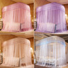 U-shaped Three-door Stainless Steel Tube Floor Mosquito Net, Size:Super Thick 32mm 1.2x2.0m(Pink)