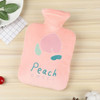 Fruit Mini Water Injection Hot Water Bottle PVC Hand Warmer Bag, Capacity:2000ml(Pink)