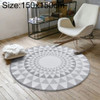 Round Carpets for Living Room Children Play Floor Mat, Size:150cm Diameter(Light Gray Triangle Pattern )