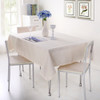 Decorative Tablecloth Imitation Linen Lace Table Cloth Dining Table Cover, Size:110x160cm(Beige)
