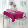 Decorative Tablecloth Imitation Linen Lace Table Cloth Dining Table Cover, Size:110x160cm(Rose Red)