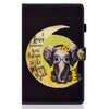 For Samsung Galaxy Tab A 10.1 / T580 Colored Drawing Horizontal Flip Leather Case with Holder & Card Slots & Sleep / Wake-up Function(Moon Baby Elephant)