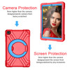 For Galaxy Tab A 10.1 (2019) EVA + PC Flat Protective Shell with 360 Degree Rotating Bracket(Red+Blue)