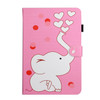 For 8 inch Universal Tablet PC Colored Drawing Pattern Horizontal Flip PU Leather Case with Holder & Card Slot(Loving Elephant)