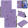 For Samsung Galaxy Tab A10.5 T590 / T595 Cat Bee Embossing Pattern Shockproof Table PC Protective Horizontal Flip Leather Case with Holder & Card Slots & Wallet & Pen Slot & Wake-up / Sleep Function(Purple)