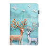 For 10 inch Universal Tablet PC Colored Drawing Pattern Horizontal Flip PU Leather Case with Holder & Card Slot(Sika Deer)