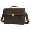 Men Business Briefcase 15.6-Inch Multi-Function Computer Handbag(Brown)