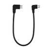 USB-C / Type-C Male Elbow to Micro USB Male Elbow Adapter Cable, Total Length: about 25cm, For Samsung, Huawei, Xiaomi, HTC, Meizu, Sony and other Smartphones