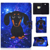 For Samsung Galaxy Tab A 8.0 (2015) T350 Electric Pressed TPU Colored Drawing Horizontal Flip Leather Case with Holder & Card Slots & Anti-slip Strip & Sleep / Wake-up Function(Little Black Dog)