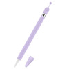 Anti-lost Cap Silicone Protective Cover for Apple Pencil 1(Purple)