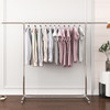 120-200cm Telescopic Drying Rack Outdoor Calcony Storage Shelf Stainless Steel Hanger Single Rod Clothes Rack(Silver)