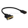 30cm HDMI Female to DVI 24+5 Pin Female Adapater Cable(Black)