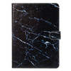 For Galaxy Tab A 10.5 / T590 Colored Drawing Pattern Horizontal Flip PU Leather Case with Holder & Card Slots(Black Marble)
