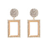2 Pairs Female Exaggerated Diamond Geometric Stud Earrings Retro Christmas Earrings(White)