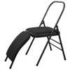 Coach Type Multifunctional Folding Yoga Auxiliary Chair, Double Beam + Lumbar Support(Black)