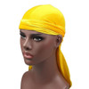 Velvet Turban Cap Long-tailed Pirate Hat Chemotherapy Cap (Yellow)