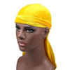 Velvet Turban Cap Long-tailed Pirate Hat Chemotherapy Cap (Yellow)