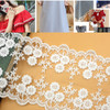 20 Yards Lace Ribbon Tape Lace Trim DIY Embroidered For Sewing Decoration Lace Fabric, Width:12cm(White)