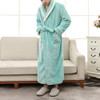 Male Couple Models Thick Warm Long Paragraph Large Size Terry Cloth Bathrobe, Size:XL(Bean Green)