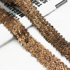 LP000330 Three-row Elastic Connection Sequins Lace Belt DIY Clothing Accessories, Length: 45.72m, Width: 3cm(Coffee)