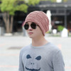 New Style Winter Fashion Plush Knitted Hat Unisex Outdoor Warm Casual Wool Knitted Cap(Pink)