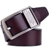 Men Pin Buckle Leather Belt Pure Leather Pants Belt, Belt Length:110cm( brown)